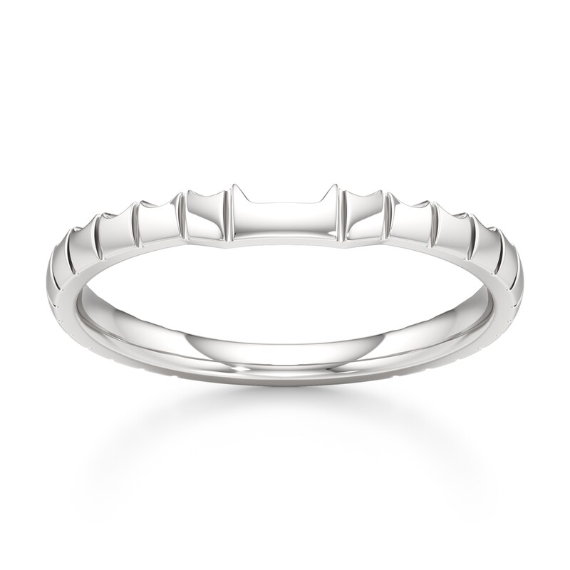 Main Image 1 of J'Lure Contour Wedding Band 18K White Gold