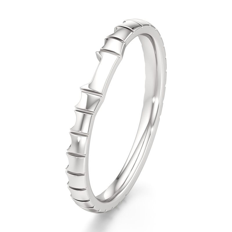Main Image 4 of J'Lure Contour Wedding Band 18K White Gold