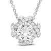 Thumbnail Image 1 of Unspoken Diamond Halo Necklace 1-7/8 ct tw 14K White Gold 18"