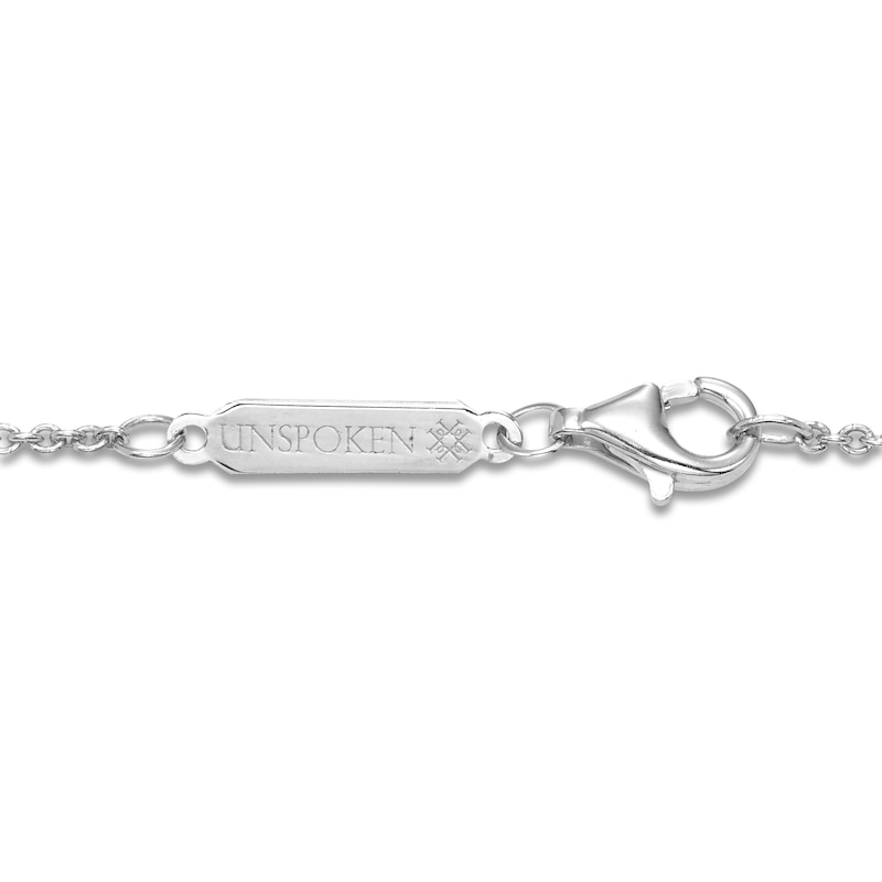 Main Image 4 of Unspoken Diamond Halo Necklace 1-7/8 ct tw 14K White Gold 18"