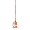 Thumbnail Image 2 of Le Vian Silhouette Elongated Oval-Cut Natural Opal Necklace Diamond Accents 14K Strawberry Gold 18"