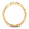 Thumbnail Image 3 of ArtCarved Marquise-Cut Diamond Three-Stone Contour Anniversary Ring 1/5 ct tw 14K Yellow Gold