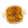Thumbnail Image 1 of Jared Atelier Cushion-Cut Natural Citrine & Certified Diamond Halo Ring 1/4 ct tw 14K Yellow Gold