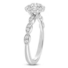 Thumbnail Image 2 of Diamond Halo Promise Ring 3/8 ct tw 10K White Gold
