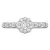 Thumbnail Image 3 of Diamond Halo Promise Ring 3/8 ct tw 10K White Gold