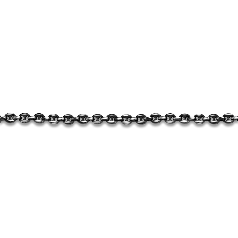 Main Image 2 of Men's Mariner Chain Necklace 7.5mm Antique Finish Stainless Steel 22"