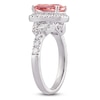 Thumbnail Image 2 of Radiant-Cut Pink Lab-Grown Diamond and White Lab-Grown Diamond Engagement Ring 2-3/4 ct tw 14K White Gold