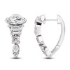 Thumbnail Image 1 of J'Lure Moval Old-Cut, Trapezoid Step-Cut & Square Emerald Step-Cut Hoop Earrings 3 ct tw 14K White Gold