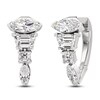 Thumbnail Image 2 of J'Lure Moval Old-Cut, Trapezoid Step-Cut & Square Emerald Step-Cut Hoop Earrings 3 ct tw 14K White Gold