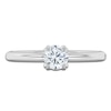 Thumbnail Image 3 of Certified Round-Cut Diamond Solitaire Engagement Ring 1/2 ct tw 14K White Gold (I1/I)