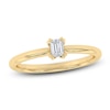 Thumbnail Image 1 of Certified Emerald-Cut Diamond Solitaire Engagement Ring 1/4 ct tw 14K Yellow Gold (I1/I)
