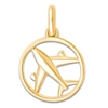 Thumbnail Image 1 of Children's Airplane Charm 14K Yellow Gold