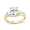 Thumbnail Image 1 of Pnina Tornai Oval-Cut & Pear-Shaped Lab-Grown Diamond Three-Stone Engagement Ring 3-1/4 ct tw 14K Yellow Gold