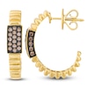Thumbnail Image 1 of Le Vian Chocolate Diamonds Ribbed Hoop Earrings 1/2 ct tw 14K Honey Gold