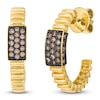Thumbnail Image 2 of Le Vian Chocolate Diamonds Ribbed Hoop Earrings 1/2 ct tw 14K Honey Gold