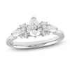 Thumbnail Image 1 of Storied Diamond Desert Sands of Eternity Pear-Shaped Engagement Ring 1 ct tw 18K White Gold