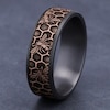 Thumbnail Image 4 of Men's Bee Comfort-Fit Wedding Band Tantalum & 14K Rose Gold 7.5mm