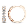 Thumbnail Image 1 of Emerald-Cut Lab-Grown Diamond Hoop Earrings 2 ct tw 14K Rose Gold