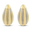 Thumbnail Image 1 of Italia D'Oro Diamond-Cut Teardrop Stud Earrings 14K Yellow Gold