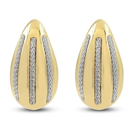 Italia D'Oro Diamond-Cut Teardrop Stud Earrings 14K Yellow Gold