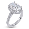 Thumbnail Image 2 of Oval-Cut Lab-Grown Diamond Halo Engagement Ring 4-1/2 ct tw 14K White Gold