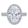 Thumbnail Image 3 of Oval-Cut Lab-Grown Diamond Halo Engagement Ring 4-1/2 ct tw 14K White Gold