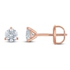 Thumbnail Image 1 of Round-Cut Lab-Grown Diamond Solitaire Stud Earrings 1/2 ct tw 18K Rose Gold (VS2/F)