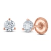 Thumbnail Image 2 of Round-Cut Lab-Grown Diamond Solitaire Stud Earrings 1/2 ct tw 18K Rose Gold (VS2/F)