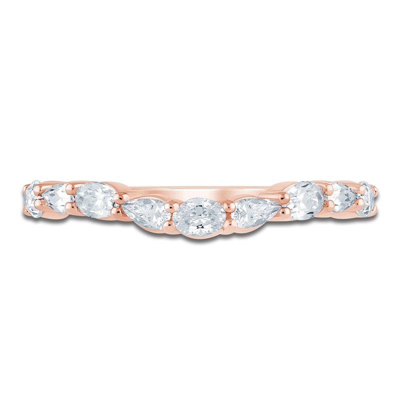 Main Image 3 of Pnina Tornai Oval-Cut & Pear-Shaped Lab-Grown Diamond Contour Anniversary Ring 1/2 ct tw 14K Rose Gold