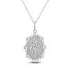 Thumbnail Image 1 of Narcissus Birth Flower Diamond Necklace 1/4 ct tw Sterling Silver 18"