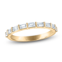Vera Wang VOW Baguette-Cut Diamond Wedding Band 1/2 ct tw 14K Yellow Gold