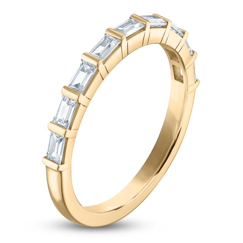 Main Image 2 of Vera Wang VOW Baguette-Cut Diamond Wedding Band 1/2 ct tw 14K Yellow Gold