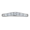 Thumbnail Image 3 of Vera Wang VOW Round & Baguette-Cut Diamond Contour Wedding Band 1/5 ct tw 14K White Gold