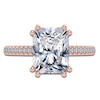 Thumbnail Image 3 of Radiant-Cut Lab-Grown Diamond Hidden Halo Engagement Ring 2-1/3 ct tw 14K Rose Gold