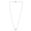 Thumbnail Image 2 of Pear-Shaped Lab-Grown Diamond Three-Stone Curved Bar Necklace 1/2 ct tw 14K White Gold 18"
