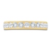 Thumbnail Image 3 of Certified Diamond Channel-Set Milgrain Anniversary Ring 1 ct tw 14K Yellow Gold