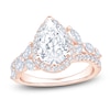 Thumbnail Image 1 of Pear-Shaped Lab-Grown Diamond Floral-Inspired Engagement Ring 3 ct tw 14K Rose Gold