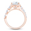 Thumbnail Image 2 of Pear-Shaped Lab-Grown Diamond Floral-Inspired Engagement Ring 3 ct tw 14K Rose Gold