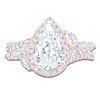 Thumbnail Image 3 of Pear-Shaped Lab-Grown Diamond Floral-Inspired Engagement Ring 3 ct tw 14K Rose Gold