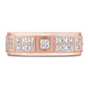 Thumbnail Image 3 of Men's Certified Square-Cut Diamond Wedding Band 1-1/2 ct tw 14K Rose Gold