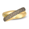 Thumbnail Image 1 of Le Vian Chocolate Diamond Crossover Ring 3/8 ct tw 14K Honey Gold