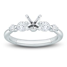Certified Diamond Engagement Ring Setting 3/8 ct tw 14K White Gold