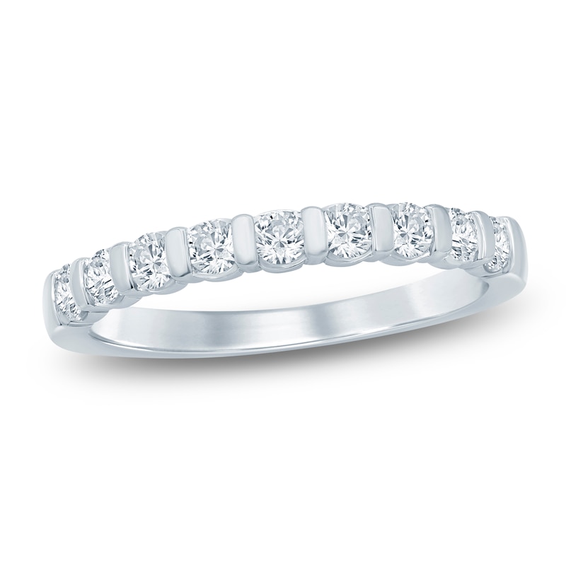 Main Image 1 of Certified Diamond Anniversary Ring 1/2 ct tw 14K White Gold