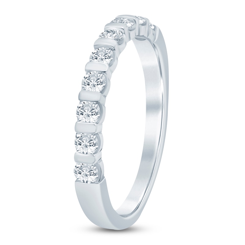 Main Image 2 of Certified Diamond Anniversary Ring 1/2 ct tw 14K White Gold