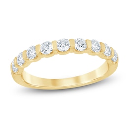 Certified Diamond Anniversary Ring 3/4 ct tw 14K Yellow Gold