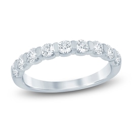 Certified Diamond Anniversary Ring 3/4 ct tw 14K White Gold