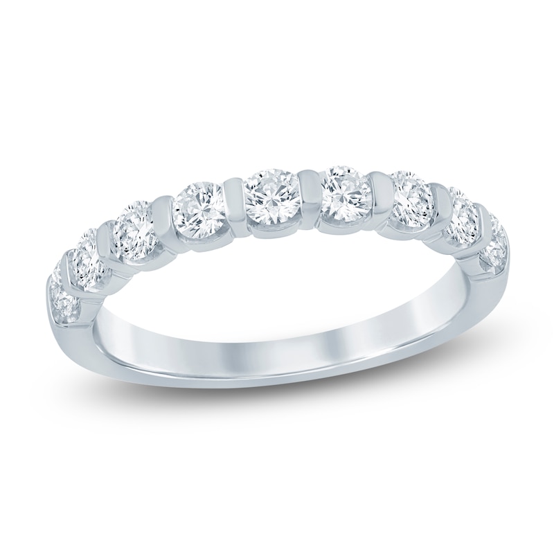 Main Image 1 of Certified Diamond Anniversary Ring 3/4 ct tw 14K White Gold