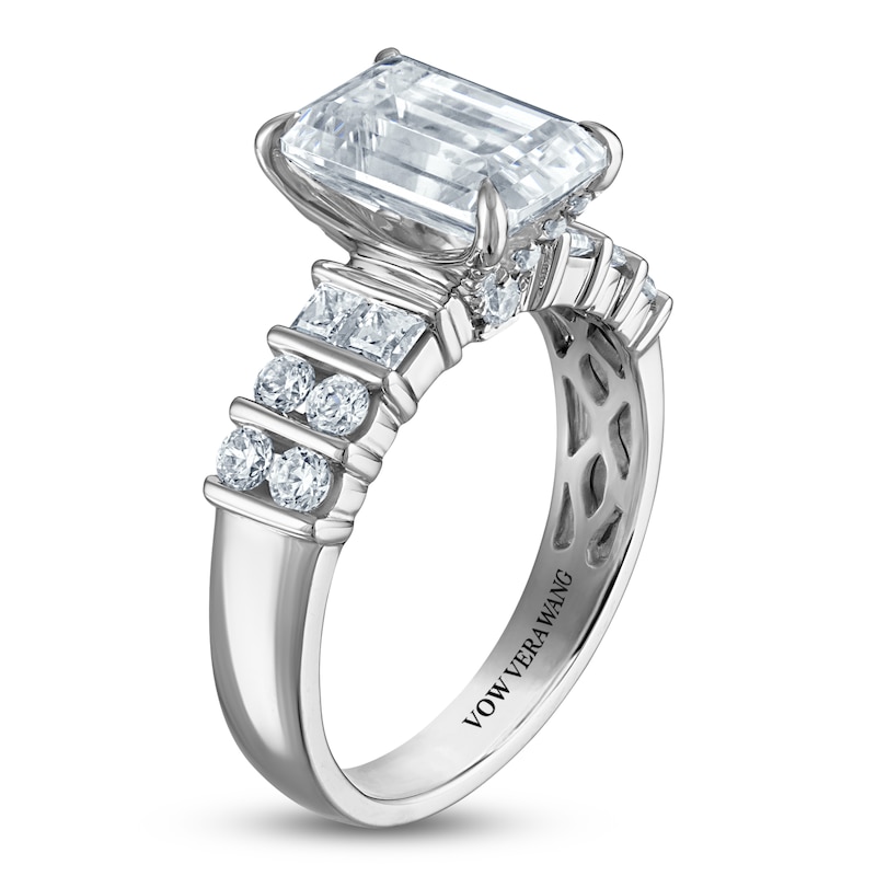 Main Image 2 of &nbsp;Vera Wang VOW Emerald-Cut Lab-Grown Diamond Engagement Ring 3-3/4 ct tw 14K White Gold