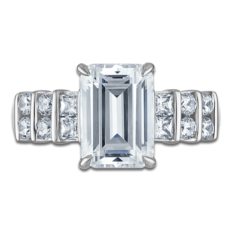 Main Image 3 of &nbsp;Vera Wang VOW Emerald-Cut Lab-Grown Diamond Engagement Ring 3-3/4 ct tw 14K White Gold