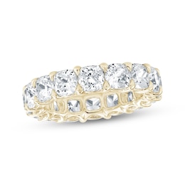 Cushion-Cut Lab-Grown Diamond Eternity Band 6-3/4 to 8-5/8 ct tw 14K Yellow Gold